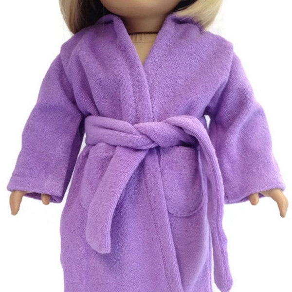 Hooded Beach Robe-Lavender To Fit 18 Inch Doll clothes 18" Doll Clothing 18 Inch Doll Accessories Made to fit 18 Inch dolls