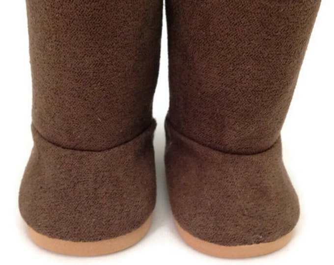 Suede Fur Lined Boots brown Doll Shoes Fit 18 Inch Dolls 18 Doll suede-fur-lined-boots-brown-doll-shoes-fit-18-inch-dolls-18-doll