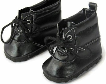 18 Inch Doll Shoes Hiking Boots-Black 18" Doll Clothes 18 Inch Doll Accessories 18" Girl Doll 18" Boy Doll