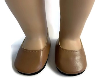 18 Inch Doll Shoes 18 Inch Doll Clothes 18" Doll Clothing 18 Inch Doll Accessories 18" Doll Shoes Slip On Dress Shoes-Brown