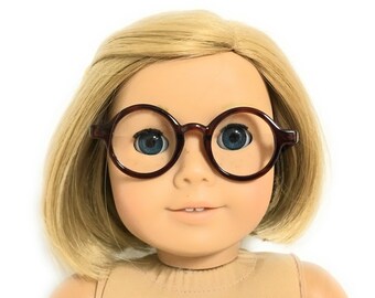 Reading Glasses Brown Frame 15 in 18 in American Girl Boy Doll Accessories
