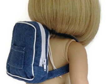 Denim Backpack For 18 inch Dolls Fit 18 Inch Dolls 18" Doll Accessories 18 Inch Doll Boy Doll or Girl Doll