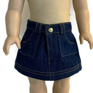 Doll Clothes To Fit 18 Inch Doll clothes 18" Doll Clothing 18 Inch Doll Accessories Made to fit 18 Inch dolls Mini Denim Jean Skirt