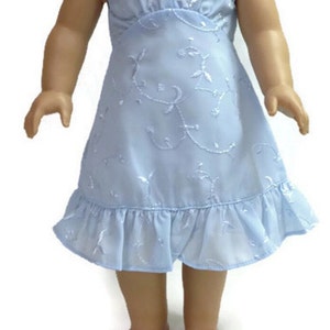 Doll Clothes To Fit 18 Inch Doll Clothes 18" Doll Clothing 18 Inch Doll Accessories Fit 18 Inch Dolls Light Blue Crepe Dress