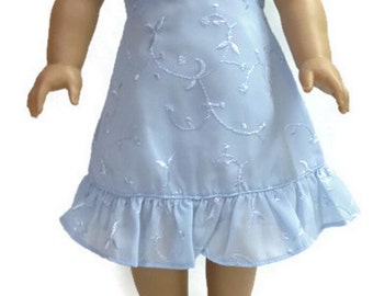 Doll Clothes To Fit 18 Inch Doll Clothes 18" Doll Clothing 18 Inch Doll Accessories Fit 18 Inch Dolls Light Blue Crepe Dress