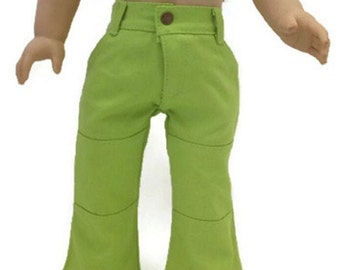 Doll Clothes To Fit 18 Inch Doll clothes 18" Doll Clothing 18 Inch Doll Accessories Made to fit 18 Inch dolls Denim Pants Lime Green