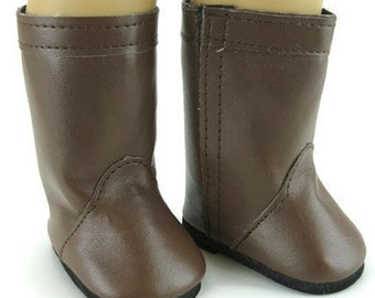 Doll Shoes Made to fit the American Girl Doll Clothes Doll And Other 18 Inch Doll Clothes High Riding Boots-Brown