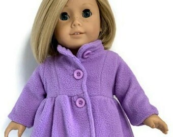 Lavender Knit Hooded Jacket made for 18 inch American Girl Doll Clothes