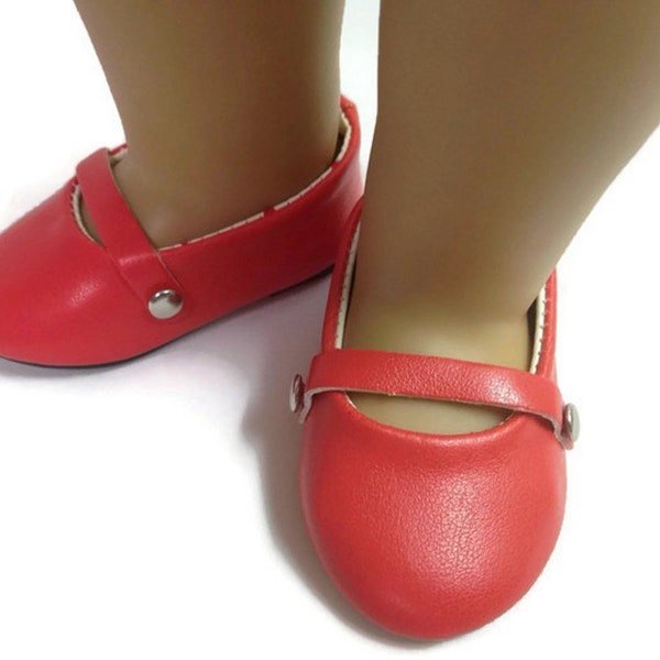 Flats Red Doll Shoes Fits 18 Inch Dolls 18" Doll Accessories