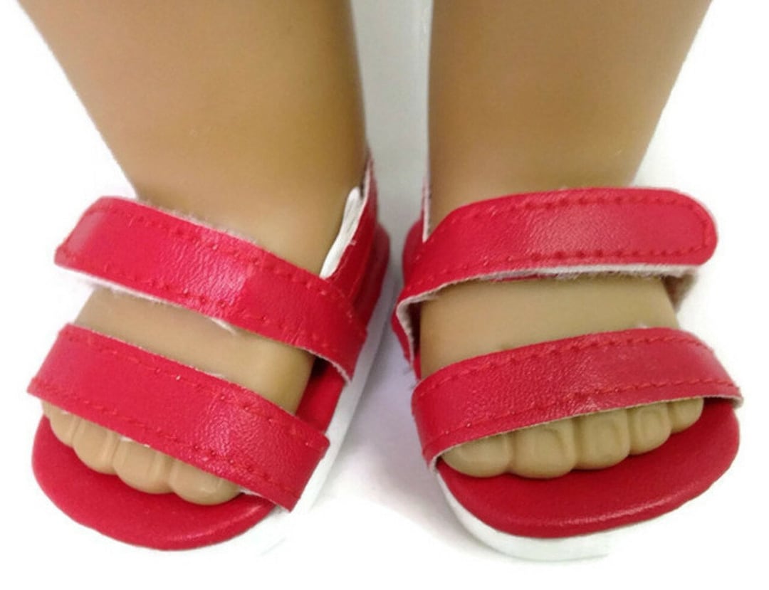 Sandals Red Doll Shoes Fit 18 Inch Dolls 18 Doll Accessories 18 Inch