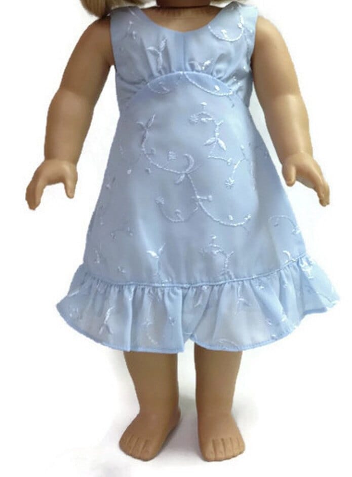 Ropa para muñecas de 18 pulgadas Ropa para muñecas de 18 pulgadas Accesorios para muñecas de 18 pulgadas Vestido de crepé azul claro