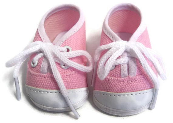 Grey Canvas Slip On Shoes made for 18/" American Girl Doll Clothes