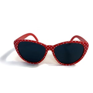 Sunglasses Red with White Polka Dots For 18 inch Dolls Fit 18 Inch Dolls 18&quot; Doll Accessories 18 Inch Doll Boy Doll or Girl Doll