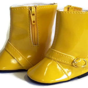 Rain Boots-Yellow Doll Shoes Fit 18 Inch Dolls 18" Doll Accessories 18 Inch Doll Clothes Boy Doll Shoes Girl Doll Shoes