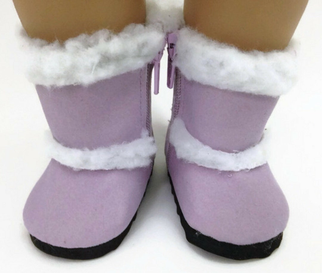 Shearling Bootslavender Doll Shoes Fit 18 Inch Dolls 18 Doll