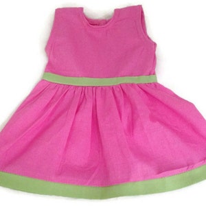 Doll Clothes To Fit 18 Inch Doll Clothes 18&quot; Doll Clothing 18 Inch Doll Accessories Fit 18 Inch Dolls Pink & Green Cotton Sleeveless Dress