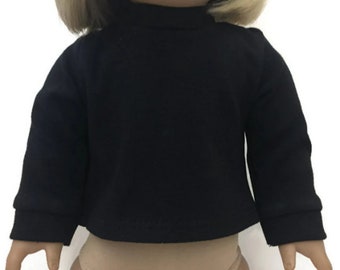 18 Inch Doll Clothes Black Knit Top Shirt 18" Doll Clothes Accessories Boy Doll Girl Doll 18 inch Doll Top