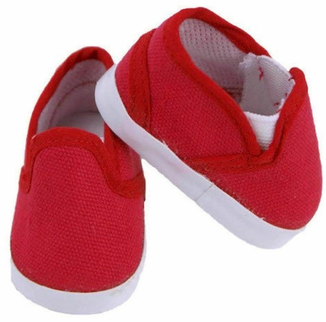 Canvas Slip on Shoesred Doll Shoes Fit 18 Inch Dolls 18 Doll