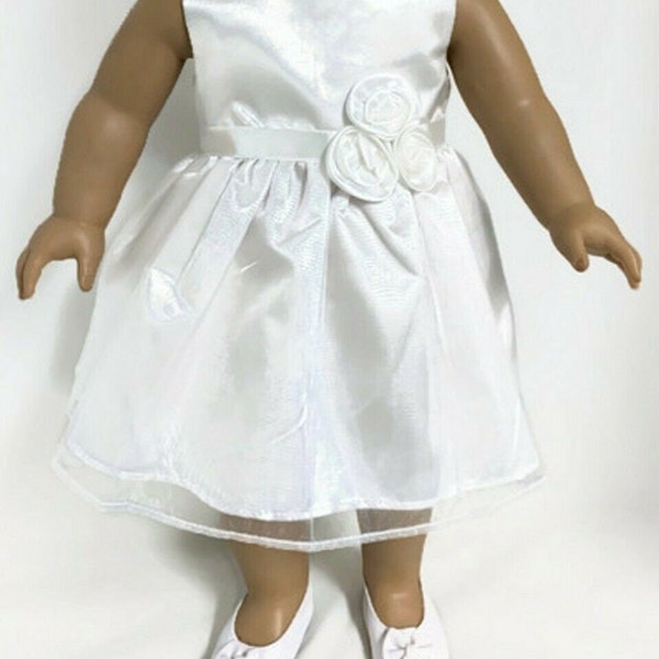 Doll Clothes 18 Inch Doll Clothes 18" Doll Clothing 18 Inch Doll Accessories White Satin Wedding Communion Dress