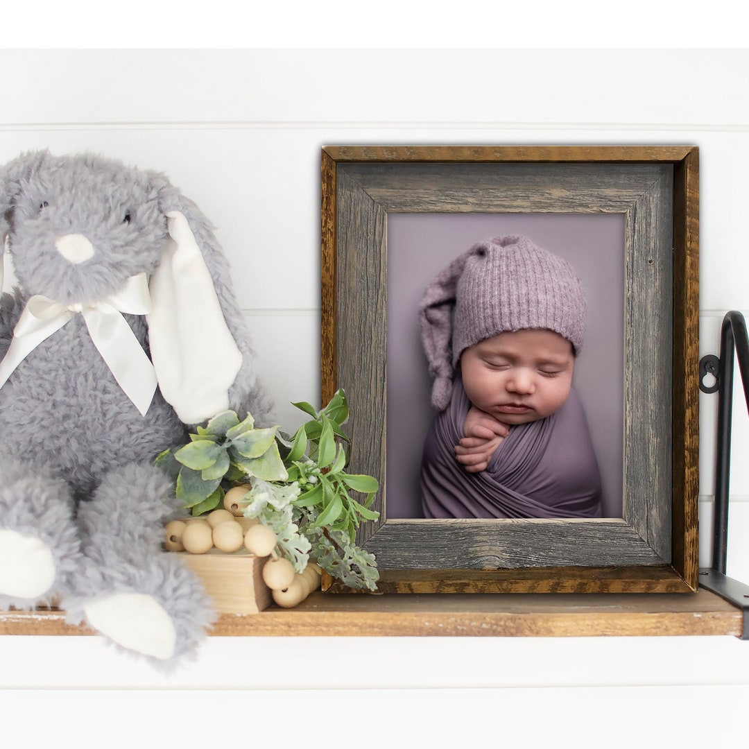 Nursery Picture Frame Rustic Photo Barnwood Picture Frame Baby Photo