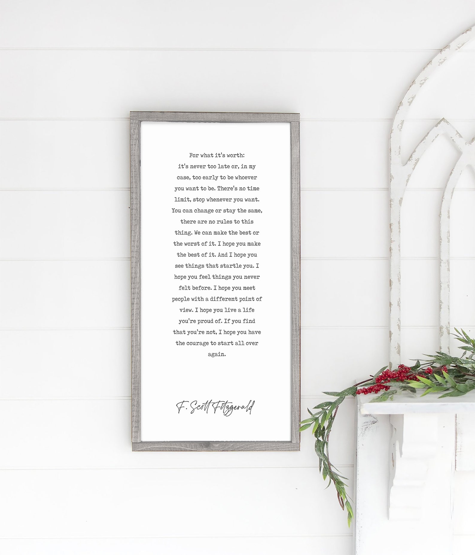 F. Scott Fitzgerald Quote for What It's Worth Quote Etsy Canada