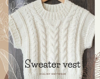 Handstickad tröja i alpackaull: Krämfärgad Aran Stickad Crop Top