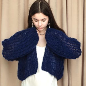 Navy Mohair Cardigan - Etsy