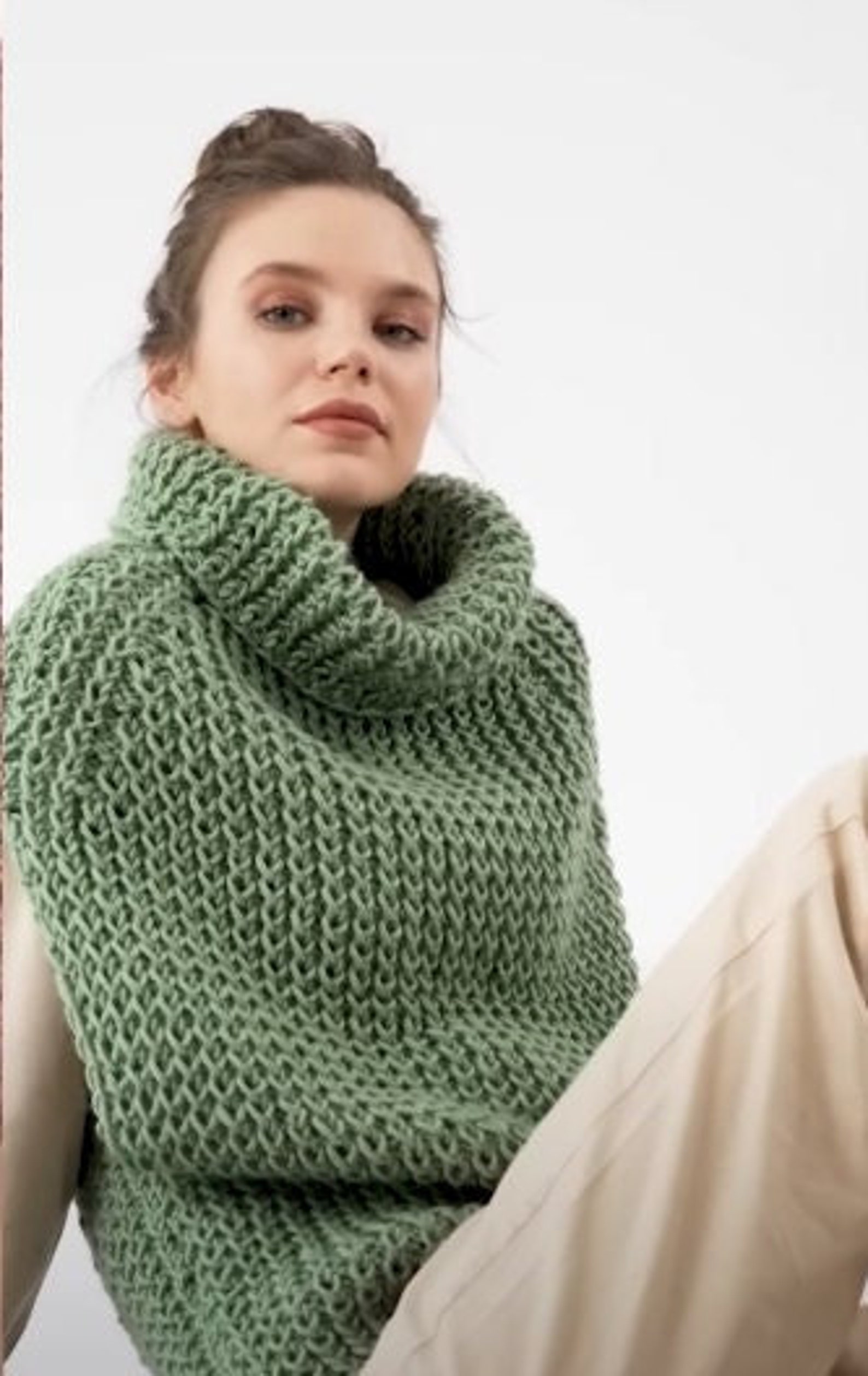 Green Sweater Vest Green Knit Women's Vest Khaki - Etsy
