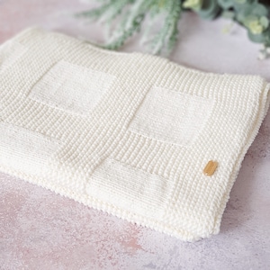 Easy Baby Blanket KNITTING PATTERNS beginner Baby plaid Blanket, simple baby pattern, PDF, Instant Download, Christmas gift