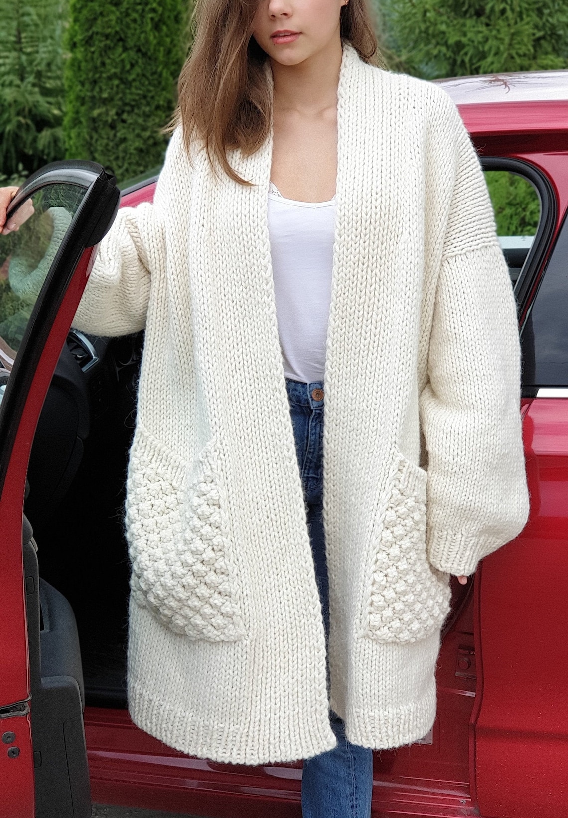 Alpaca cardigan sweater for women Long loose cardigan with Etsy