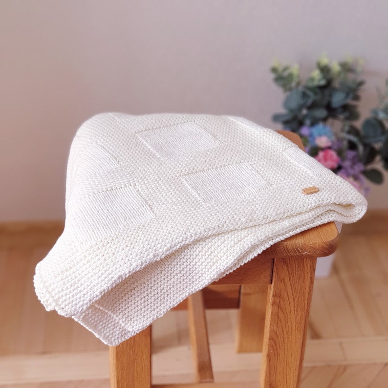 Easy Baby Blanket KNITTING PATTERNS Beginner Baby Plaid Etsy