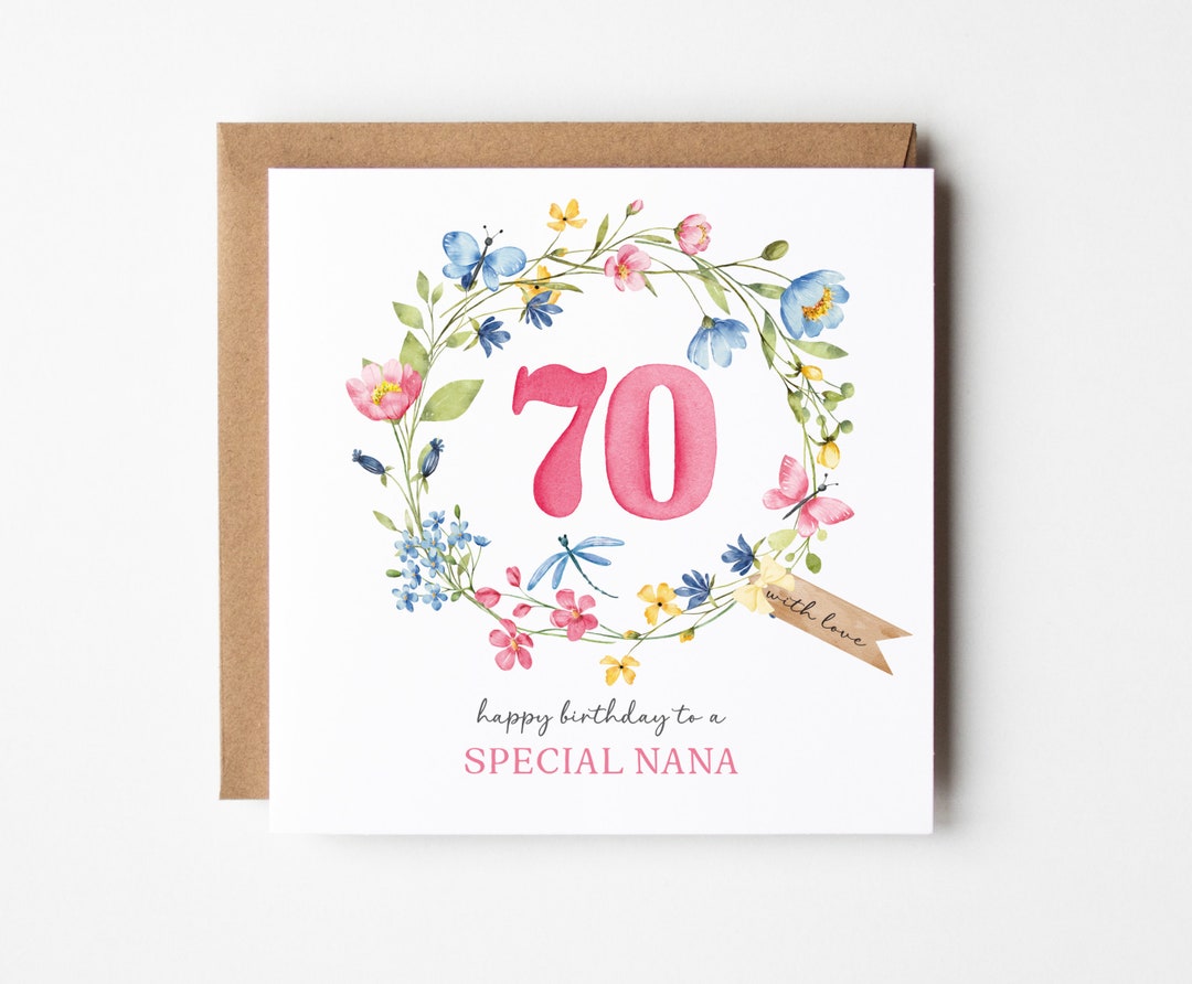 Personalised 70th Birthday Card for Her Special Mum Auntie Aunty Granny ...