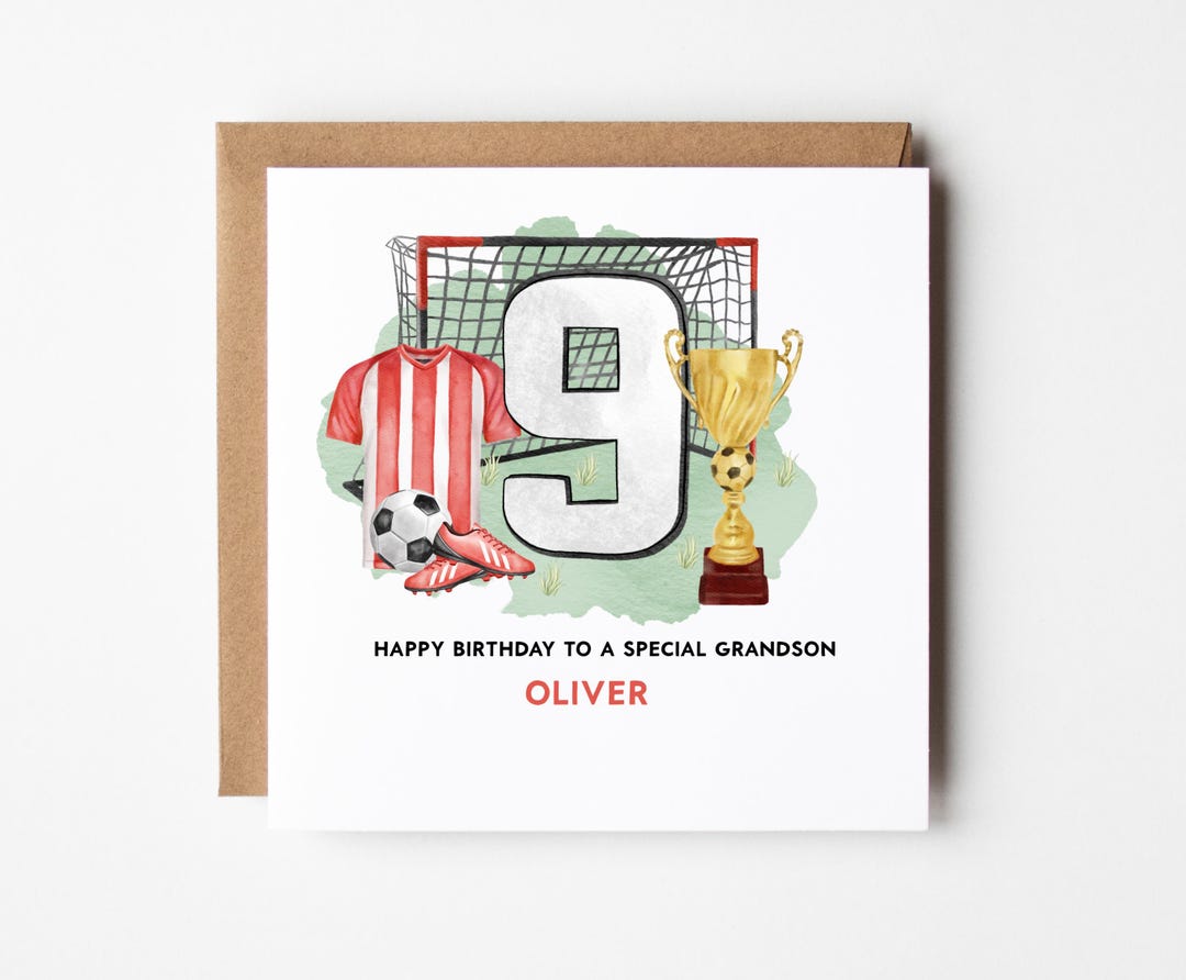 Personalised 9th Birthday Card for Grandson Son Nephew Godson Cousin ...