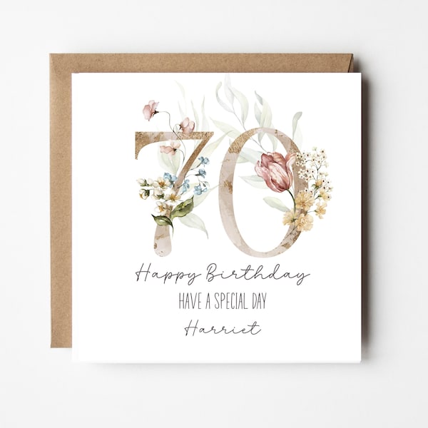 70th Birthday Card - Etsy UK