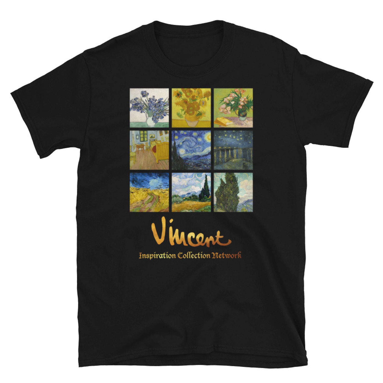 Vincent Van Gogh Unisex TShirt met korte mouwen Etsy