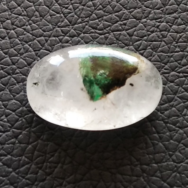 Emerald Gemstone Cabochon Natural Zambian Emerald Gemstone Oval Shape 21x14x8 mm,18 Cts