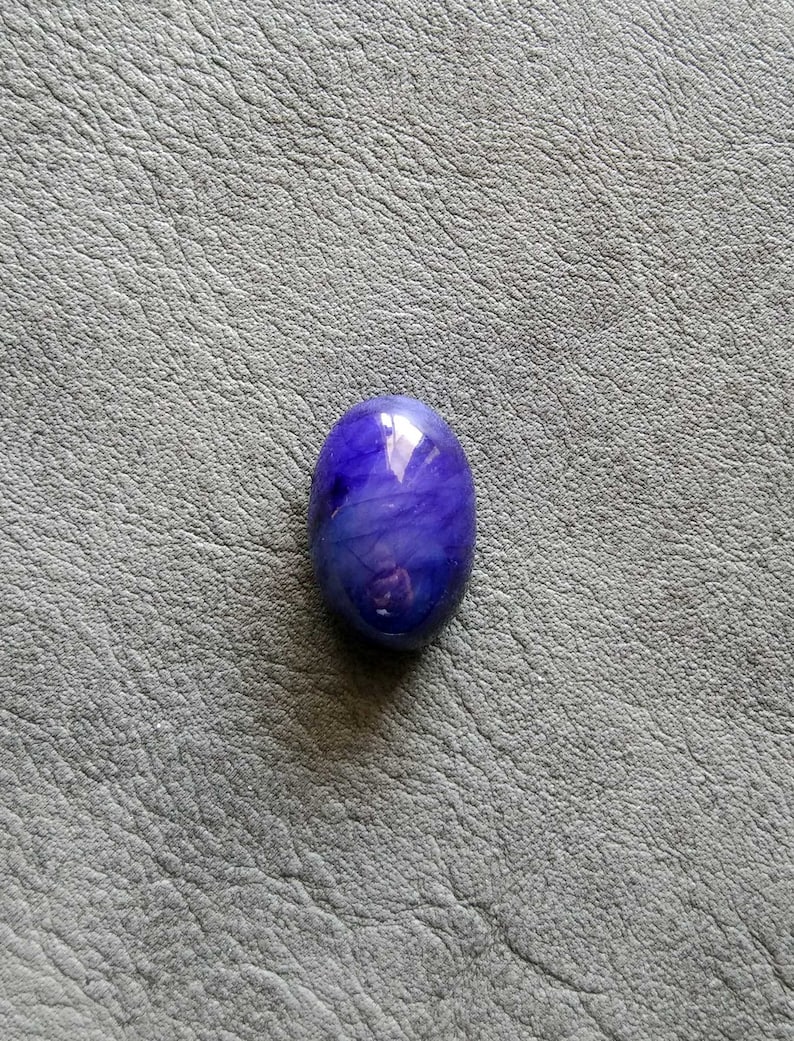Blue Glass Filled Gemstone Cabochon Oval Shape Use For Jewelry 21X14X11 mm 37 Cts