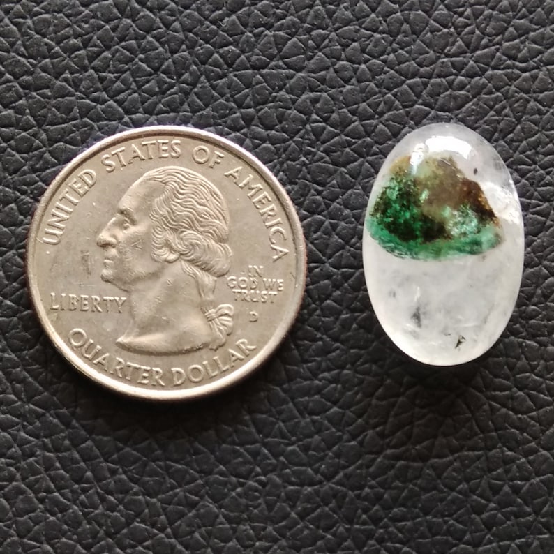 Emerald Gemstone Cabochon Natural Zambian Emerald Gemstone Oval Shape 21x14x8 mm,18 Cts