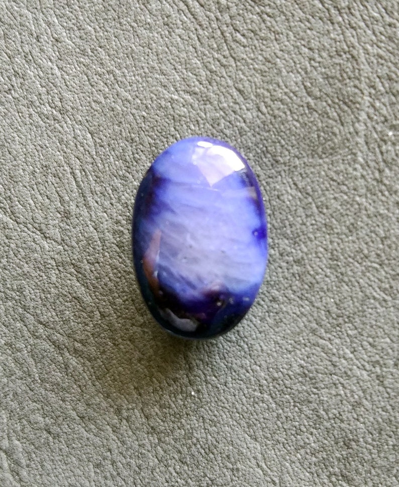 Blue Glass Filled Gemstone Cabochon Oval Shape Use For Jewelry 21X14X11 mm 37 Cts