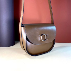 Cartable en cuir lisse, petit sac à bandoulière, sac à main en cuir fait main, sac à bandoulière, sac à dos pour femme, sac en cuir de couleur moutarde pour femme