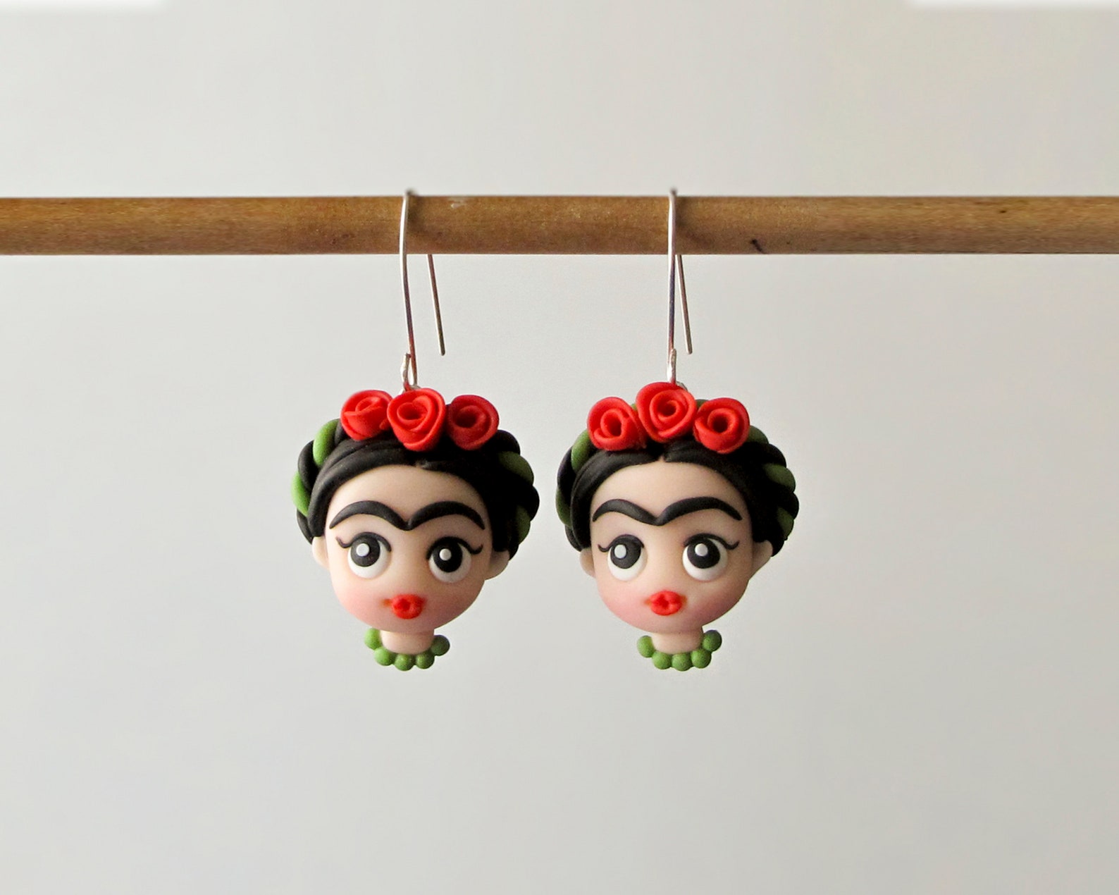 Frida Kahlo earrings Polymer clay earrings Frida jewelry for | Etsy