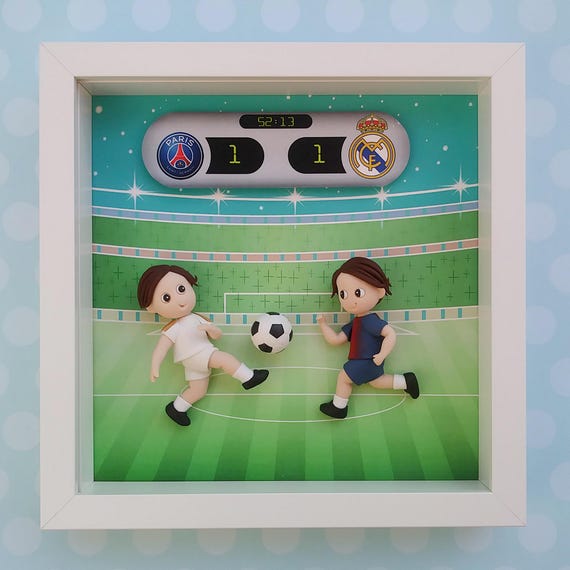 パーソナライズされたフットボール選手用ボックスフレーム：手作り