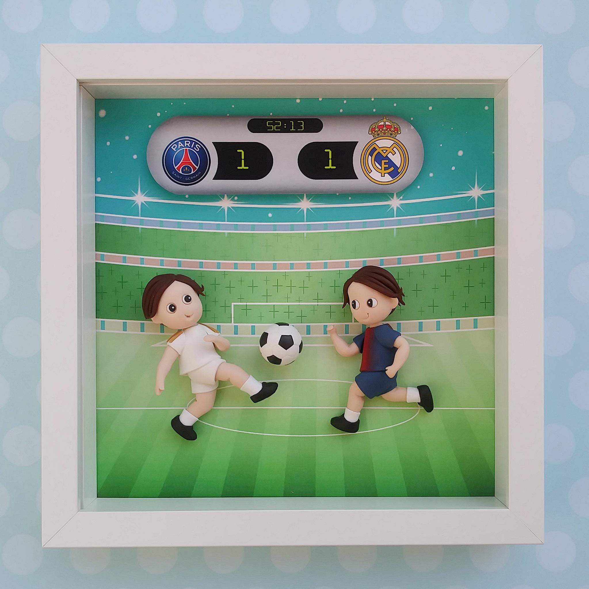 パーソナライズされたフットボール選手用ボックスフレーム：手作り