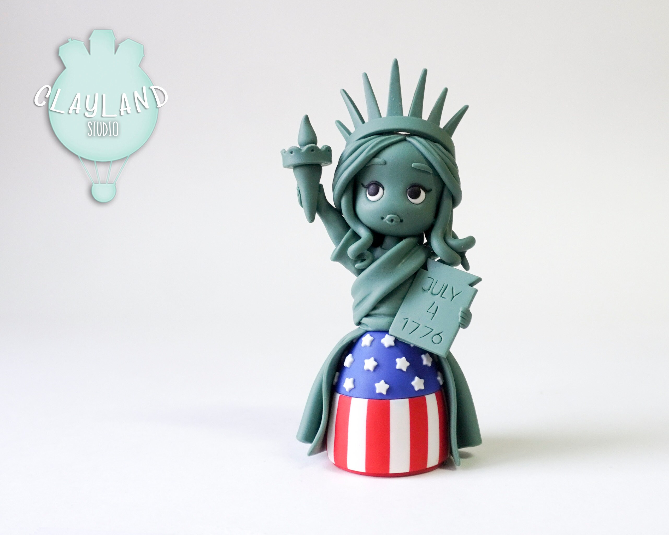 Statue of Liberty Figurine Lady Liberty Polymer Clay Etsy