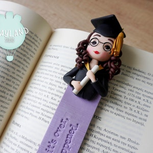 Personalized Graduation Gift for girls, Graduation polymer clay bookmark, Gift for graduate, Graduation gift for her