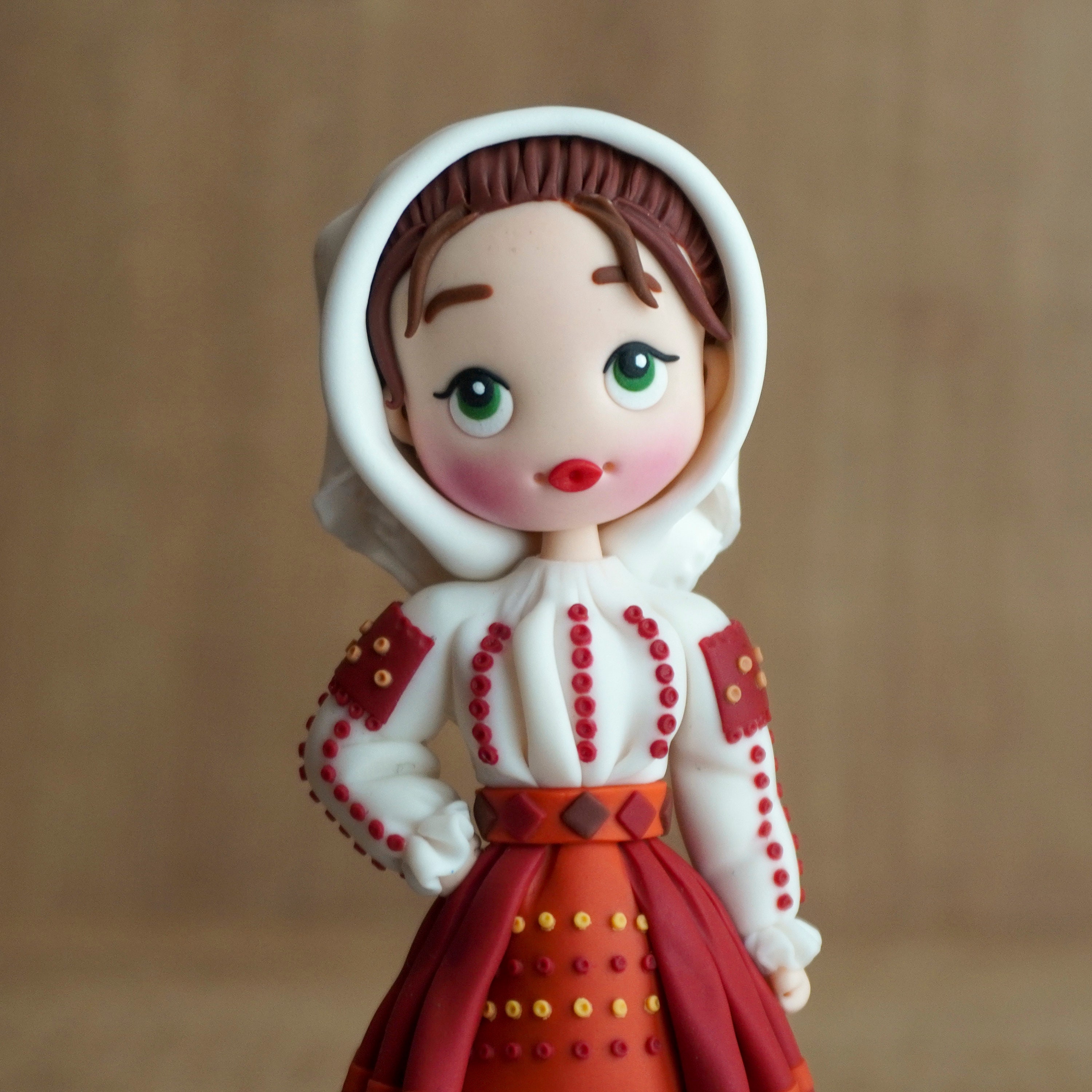 粘土人形貴婦人 紙粘土の人形 ハンドメイド