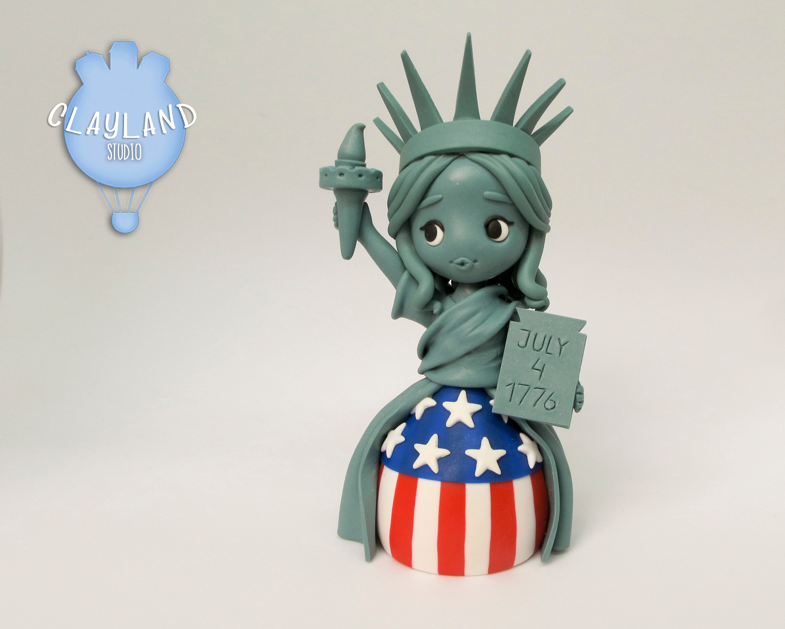 Statue of Liberty figurine Lady Liberty polymer clay Etsy