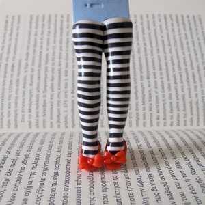 Book lovers gift ideas, Polymer clay legs bookmark, Red shoes bookmark, Dorothy Wizard of Oz, Gift for Bookworm, Gift for Readers image 7