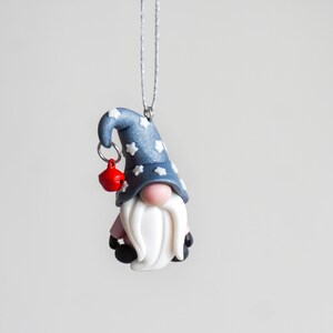 Polymer clay gnome necklace, Christmas gnome pendant, X-mas gnome figurine, Unique christmas gifts