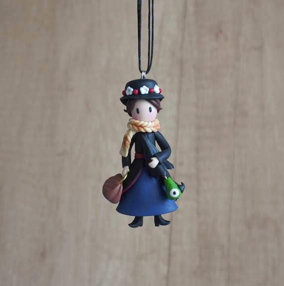 Cute Nanny Doll Necklace, Polymer Clay Jewelry for Girls, Polymer